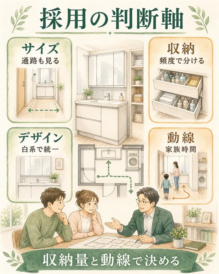 スマートドレッサーの採用判断軸を整理した住宅図解