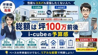 【2026】一条工務店アイキューブの坪単価と総額目安｜i-smartとの価格差 