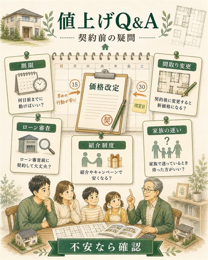 値上げ前契約の期限や変更リスクの疑問を整理した図解