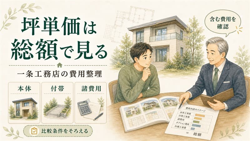 一条工務店の坪単価は高い？安い？他社比較・価格内訳・注意点を徹底解説！ 