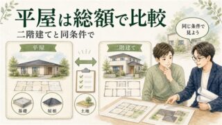 一条工務店の平屋価格は高い？二階建てとの総額比較でわかる坪単価の差 
