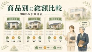 一条工務店の坪単価・商品別価格一覧！失敗しない30坪の総額目安 
