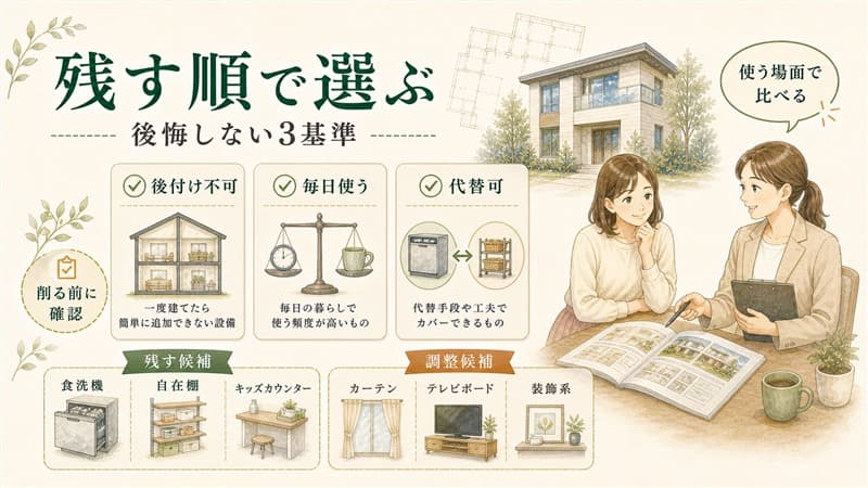 一条工務店オプションの優先順位｜削るならどこ？後悔を防ぐ3つの基準 