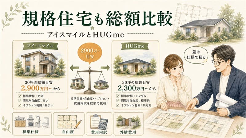 一条工務店アイスマイル総額は30坪2,900万円〜｜HUGmeとの差と費用内訳 
