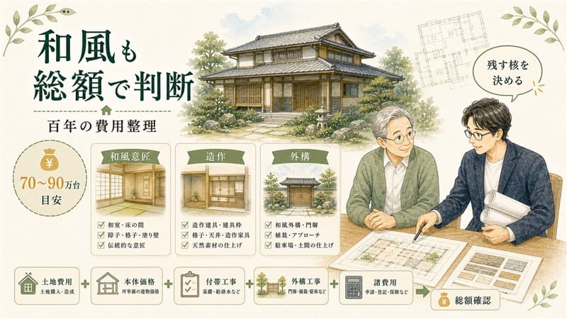 一条工務店百年の坪単価｜総額と和風費用の考え方 