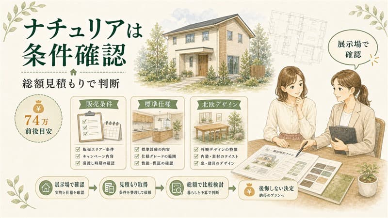 一条工務店ナチュリア価格｜坪単価と総額・販売条件 