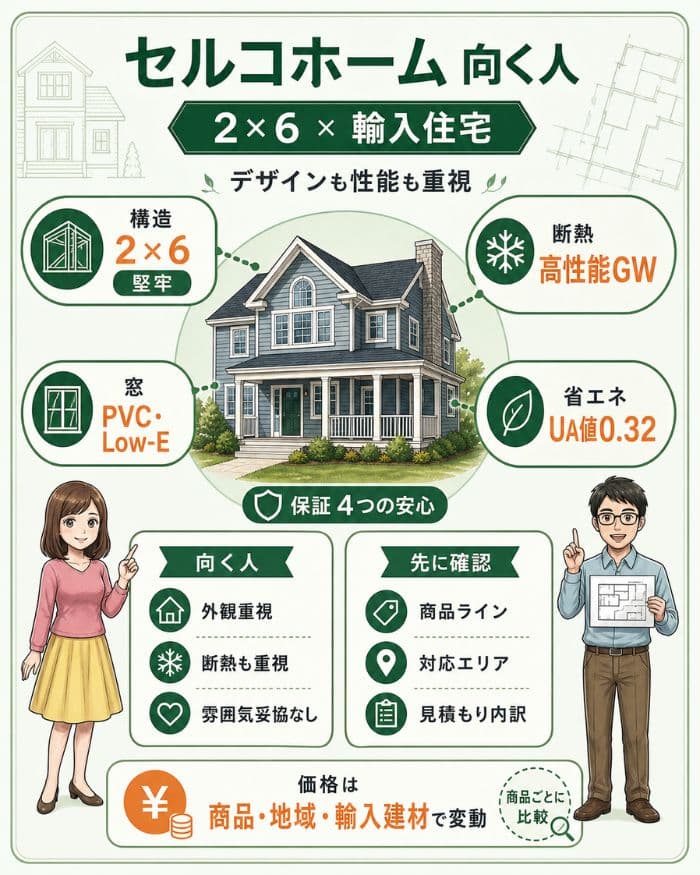 セルコホームの2×6構造と輸入住宅の特徴を解説