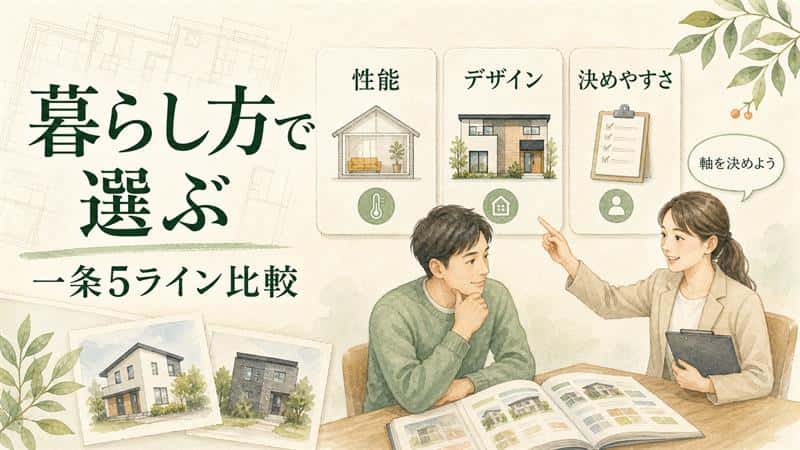 一条工務店の商品ラインアップ比較｜3つの軸で選び方を整理 